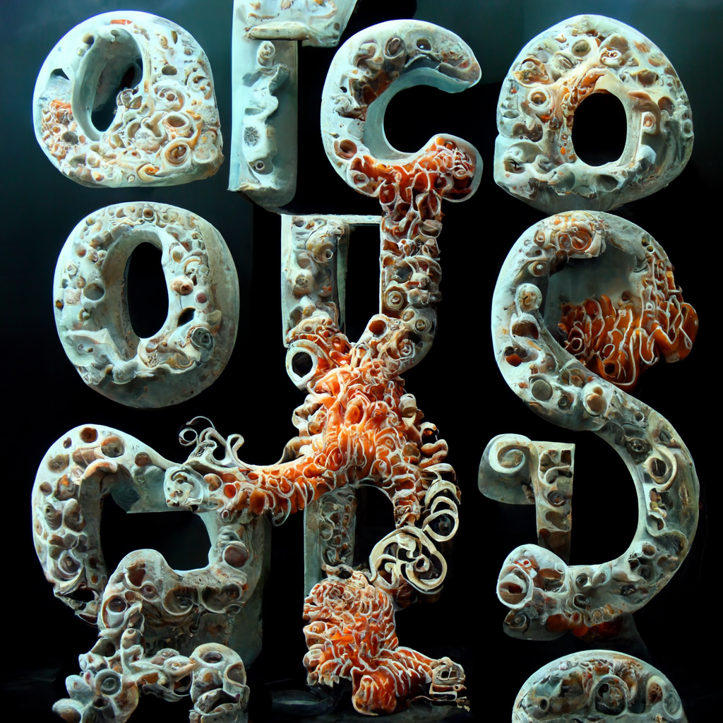 cec8154d-0b8a-44e4-86f7-2e2fa0a45bef_distortionWave_realistic_3d_big_letters_with_an_organic_structure_of_corals_and_octopus