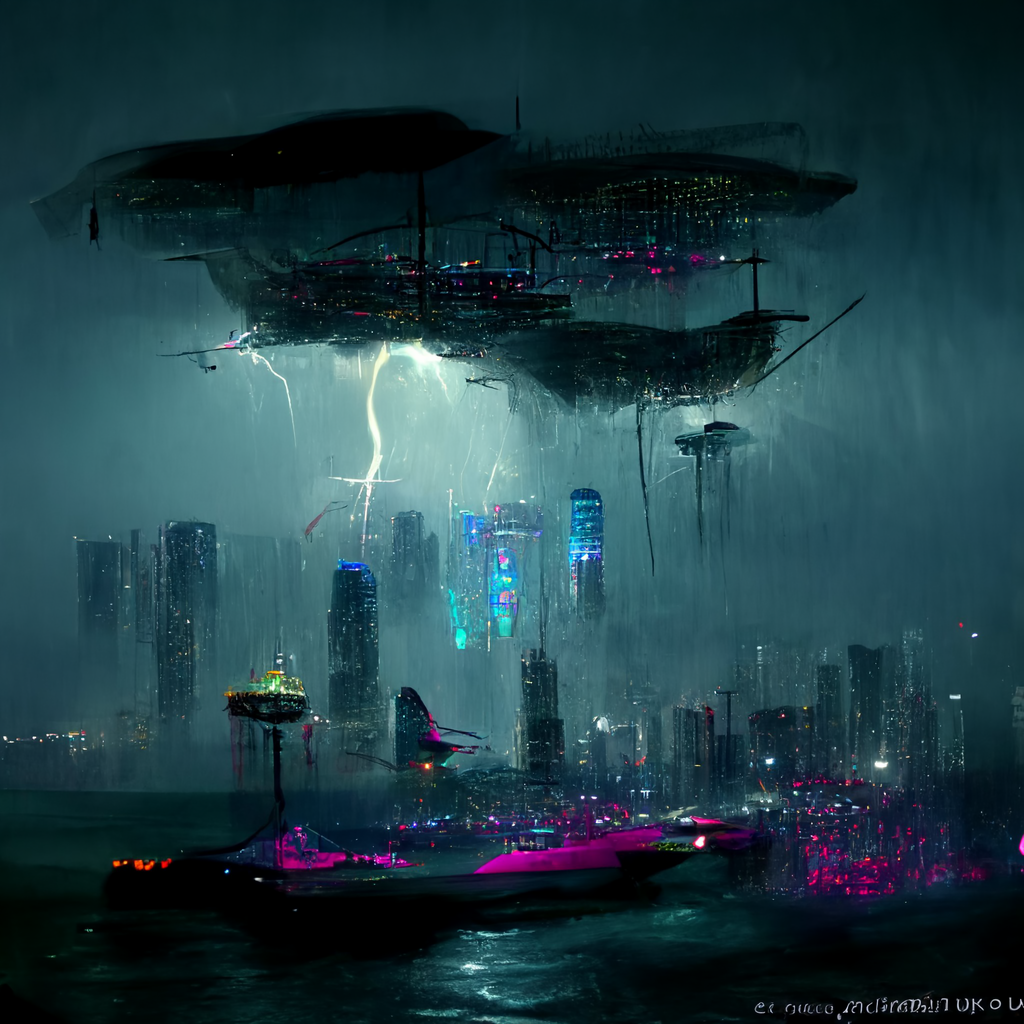 1d0a0ecf-80d8-49d6-8cf4-214eec44c00f_distortionWave_concept_art_of_futurisitc_city_hovering_in_the_sky_above_a_stormy_sea_in_the_dark_neon_bladerunner